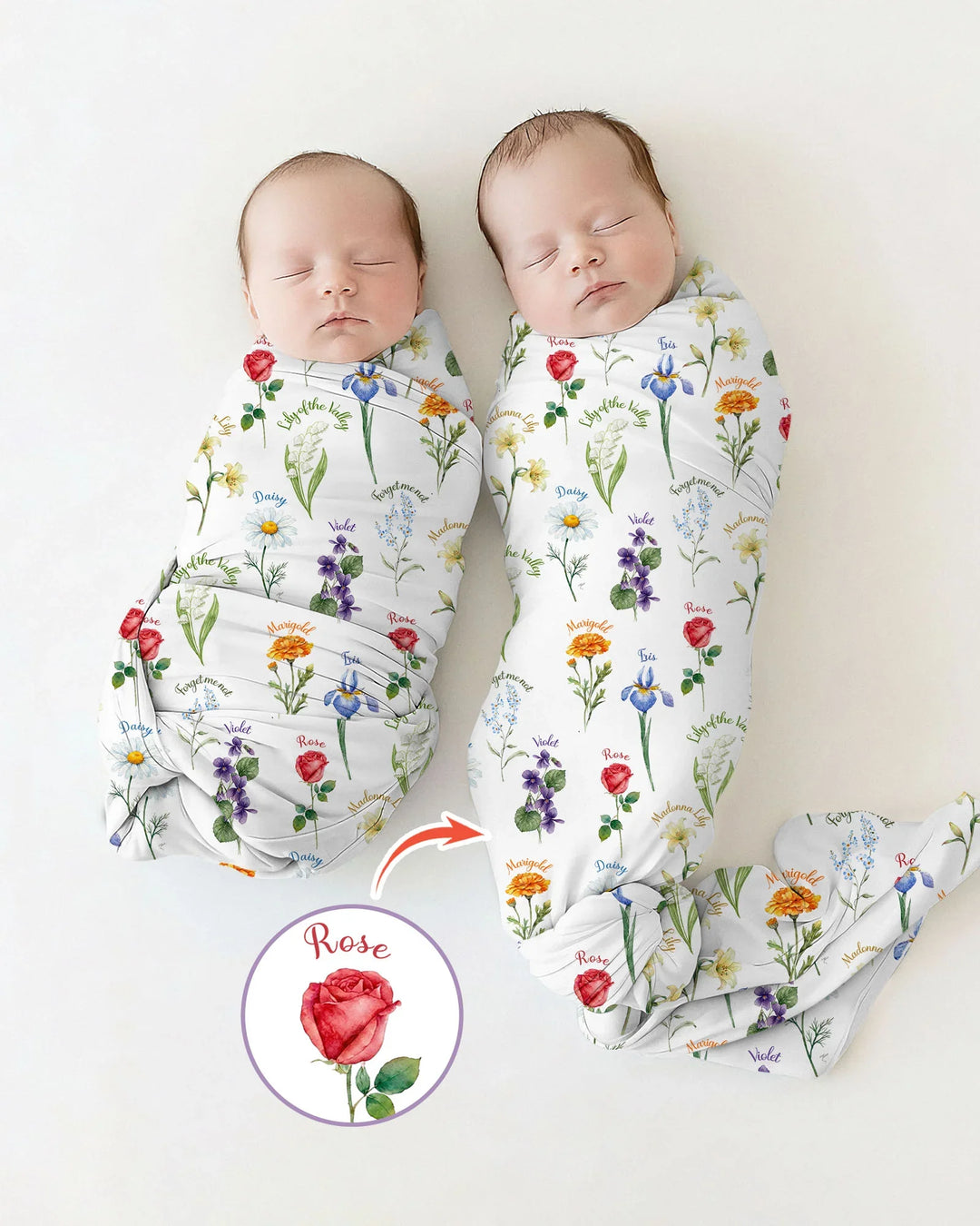 Marian Garden swaddle blanket