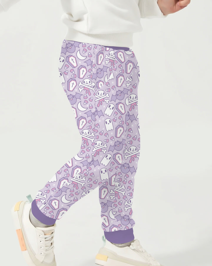 Cute Ghost Halloween Pastel Purple Spooky Bamboo Jogger