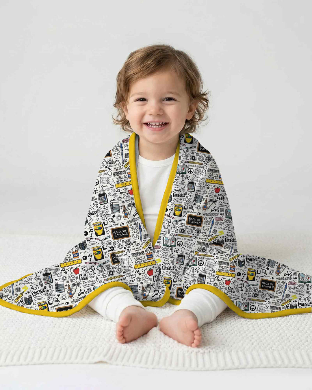 School Days Doodles Bamboo Blanket