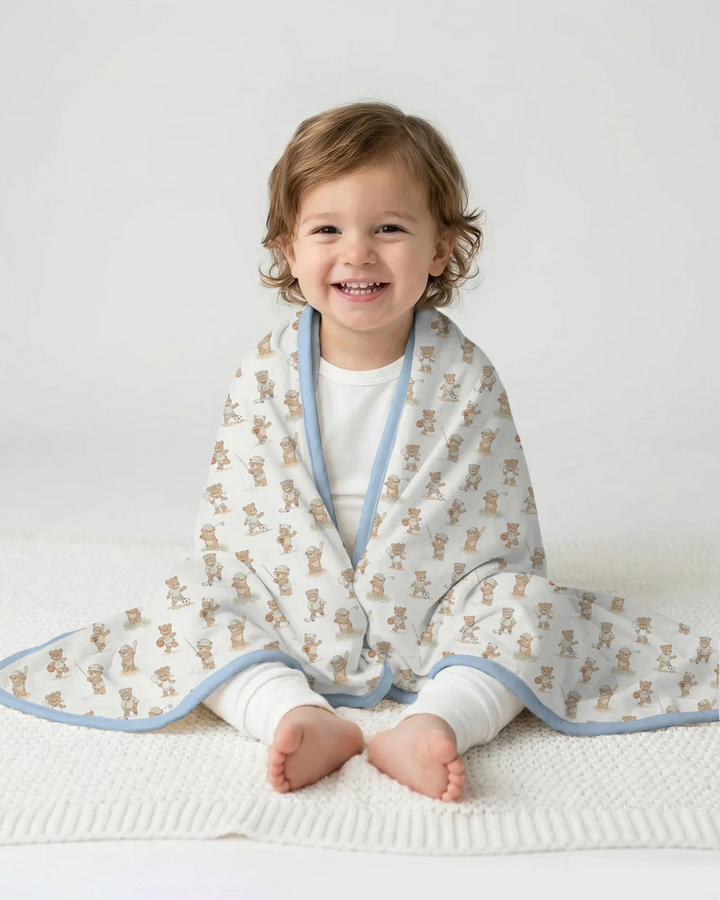 Teddy Team Spirit Bamboo Blanket