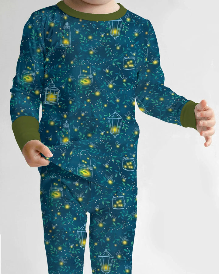 Firefly Lantern Night Bamboo Two Piece Long Sleeve Pajama Set
