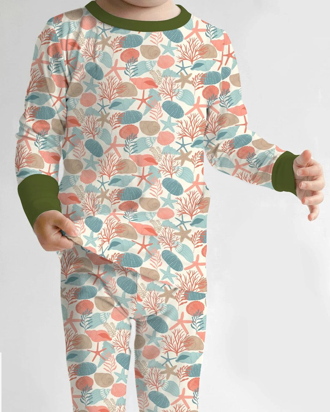 Pijama de dos piezas de manga larga de bambú Sunny Beach Cruisers