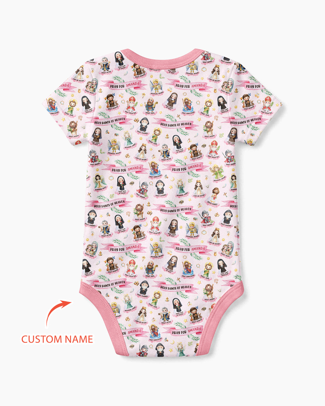 Holy Saints of Heaven Custom Name Bamboo Bodysuit