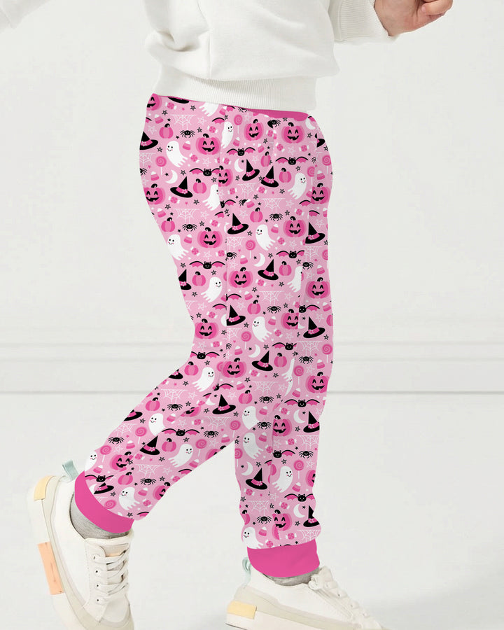 Cute Pink Halloween Ghost Pumpkin Witch Bamboo Jogger
