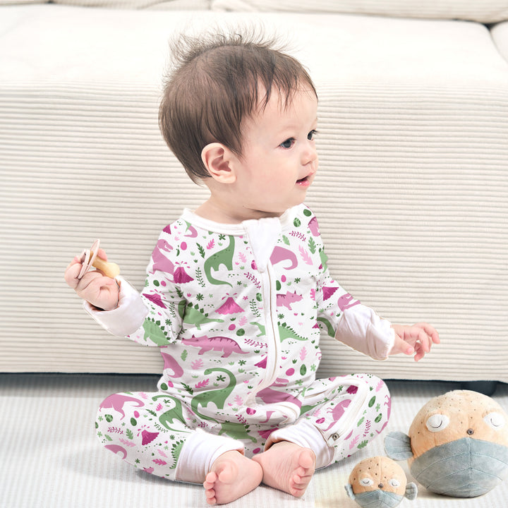 Pastel Paradise Dinosaur Pajamas for Kids - Playful & Soft