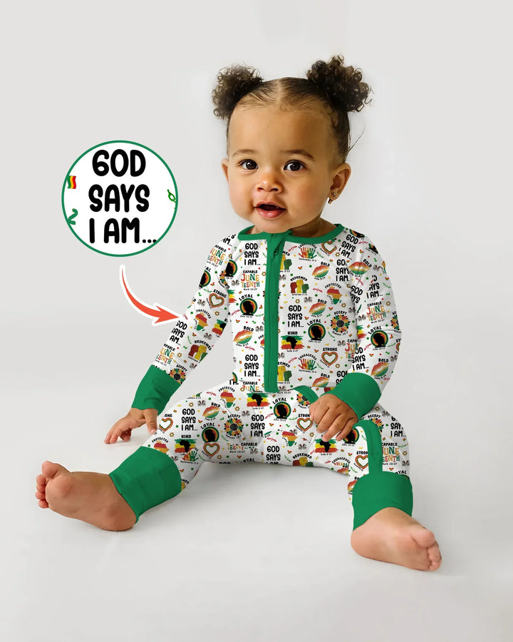 God Says I Am Juneteenth Bamboo Convertible Zippy