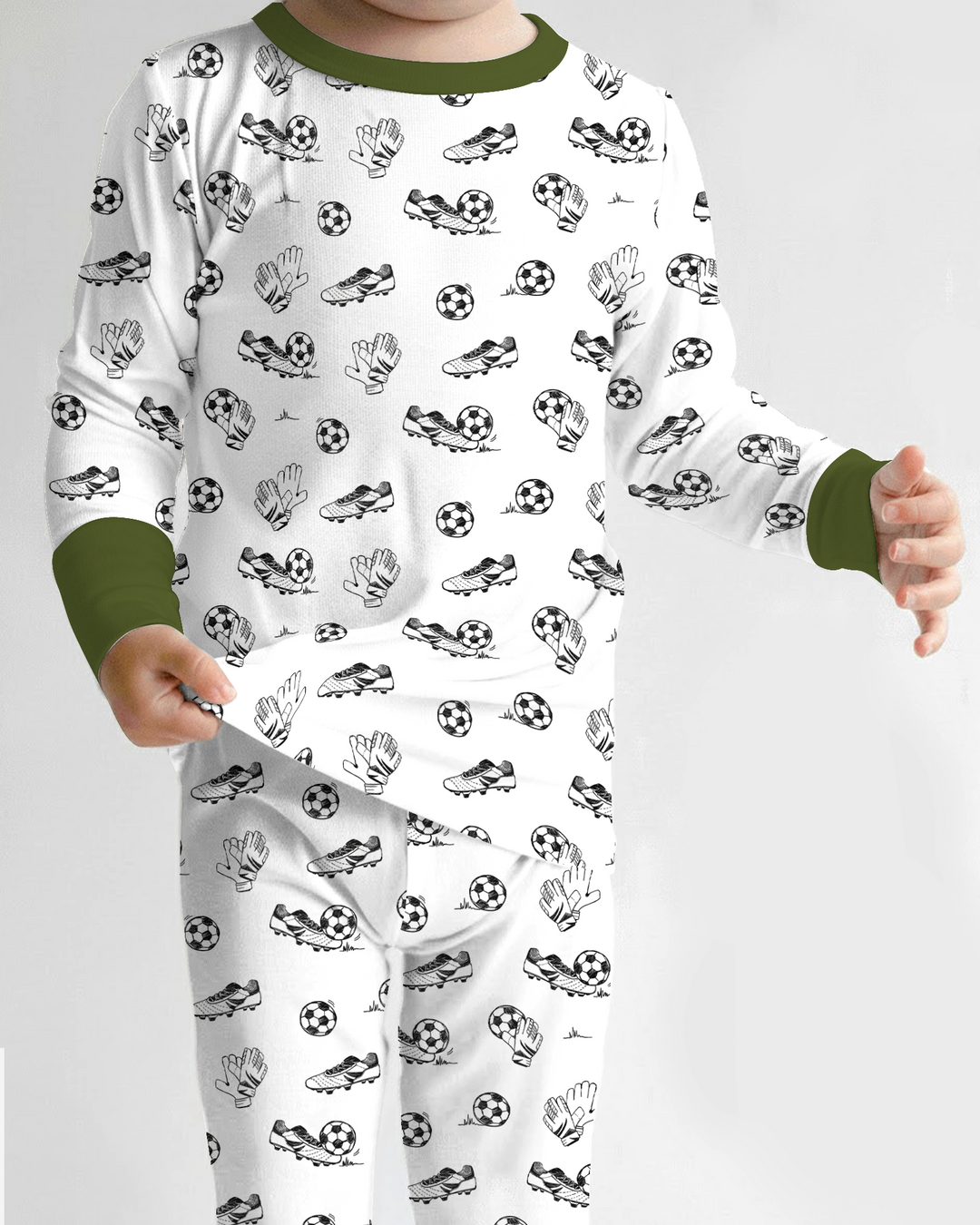 Future Soccer Champion Bamboo Two Piece Long Sleeve Pajama Set