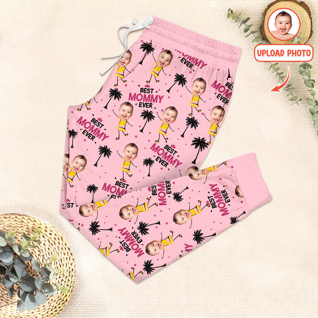 Custom Photo Best Mom Nana Ever Men's Pajama Set For Christmas
