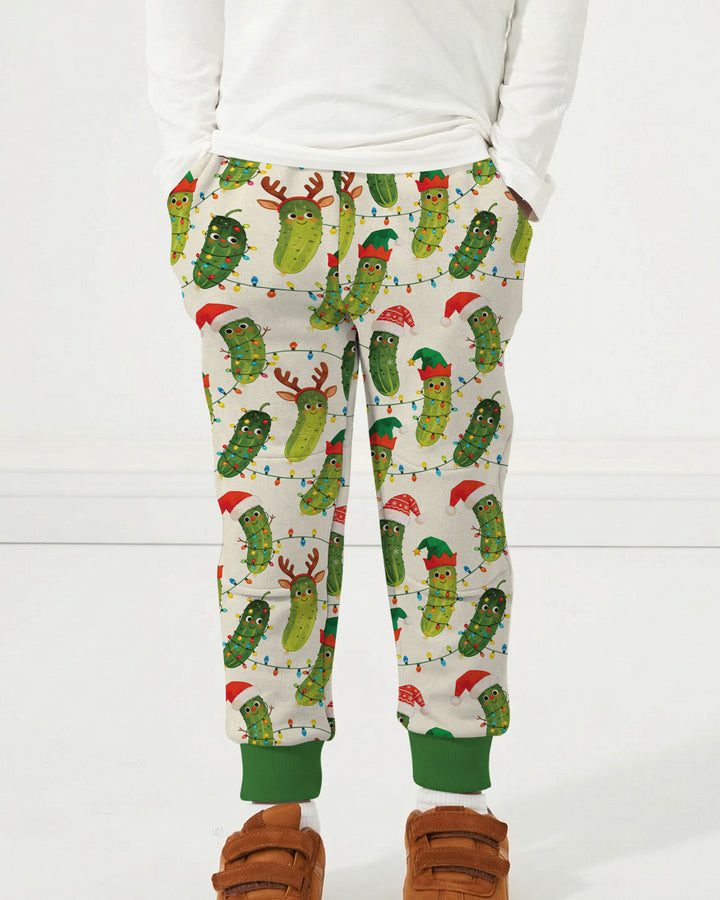 Cheerful Christmas Pickle Bamboo Jogger