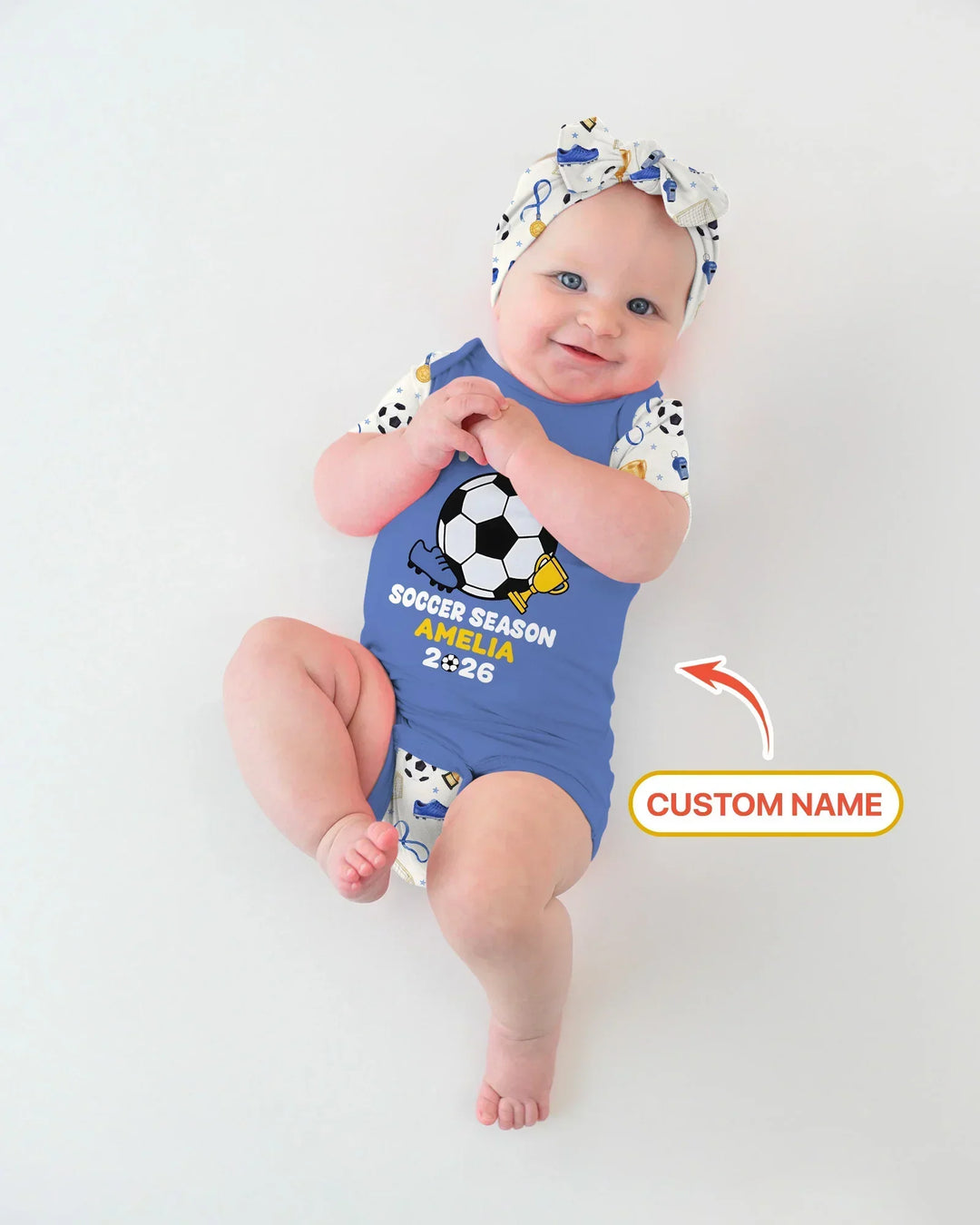 Custom Name My First Soccer Season Bamboo Bodysuit