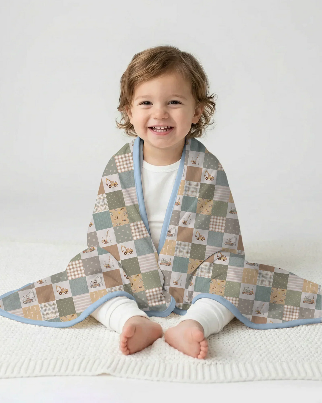 Construction Trucks Bamboo Blanket