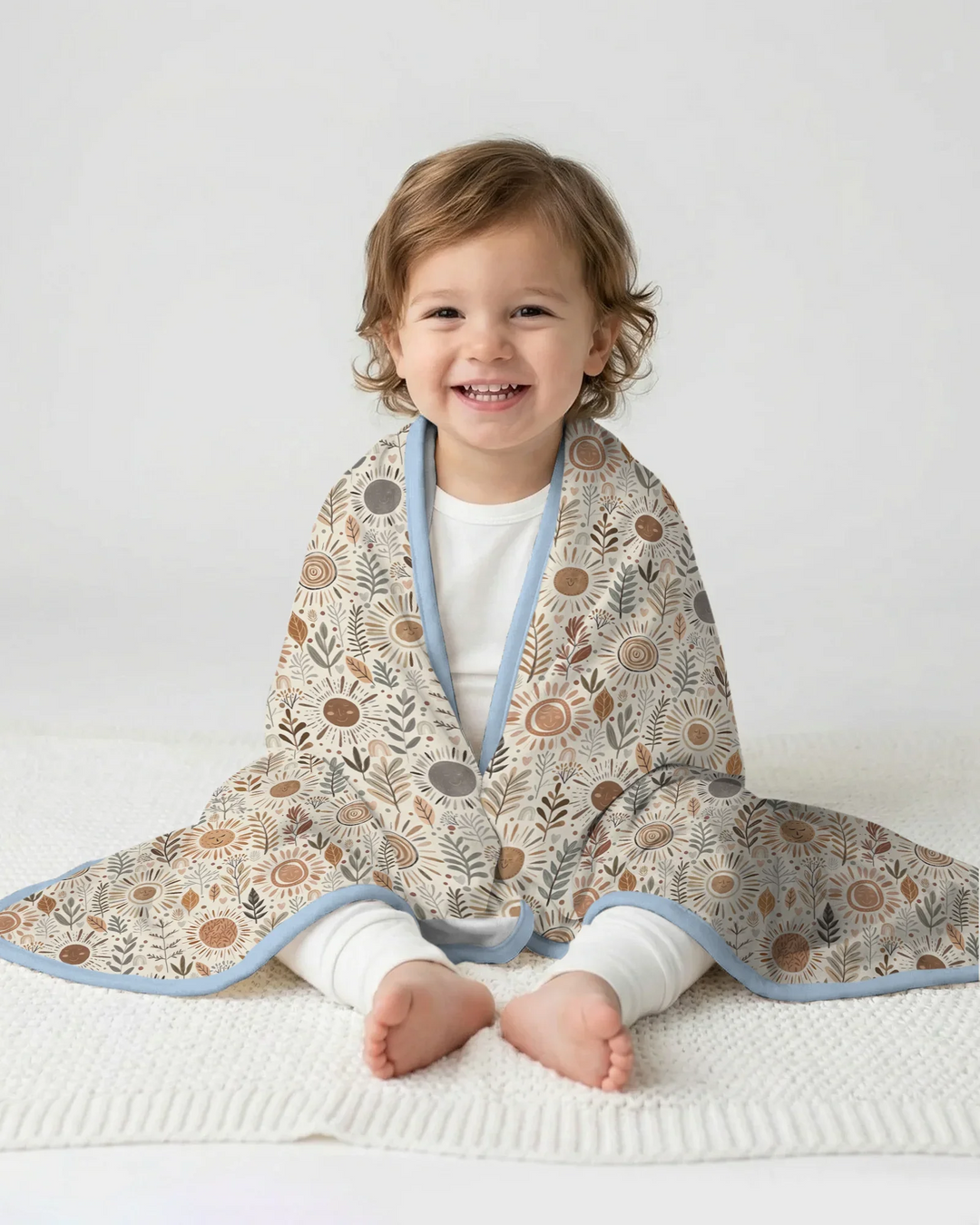 Boho Sunshine Garden Bamboo Blanket
