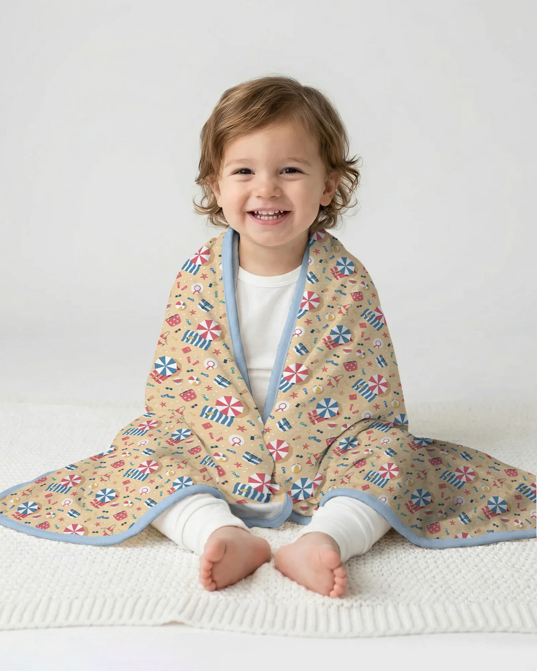 Sunny Beach Day Essentials Bamboo Blanket