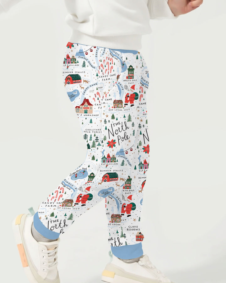 The North Pole Map Bamboo Jogger