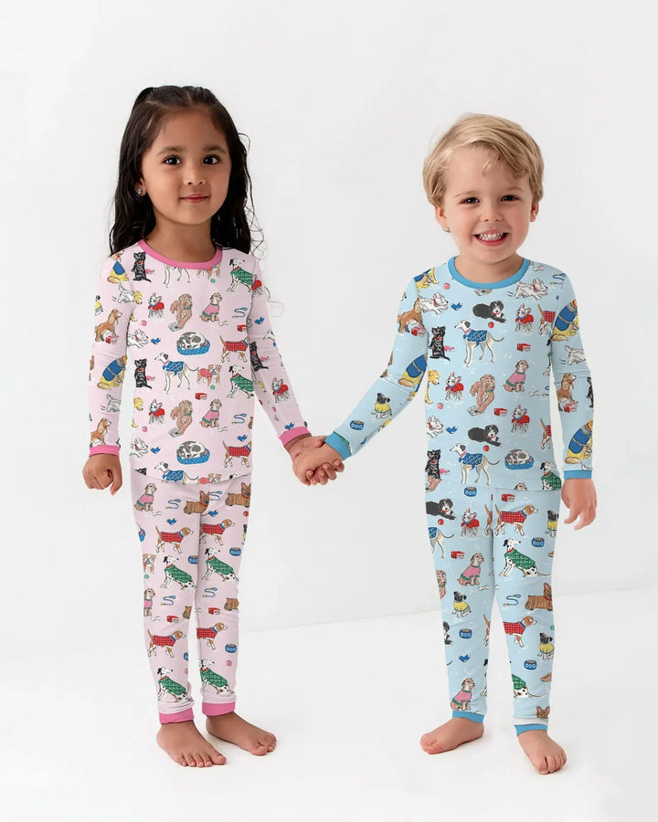 Best Bud Bark Family Matching Bamboo Two Piece Long Sleeve Pajama Set
