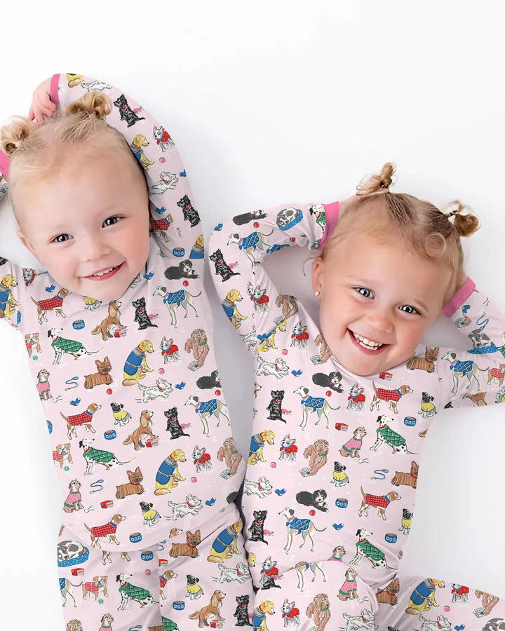 Best Bud Bark Family Matching Bamboo Two Piece Short Sleeve Pajama Set