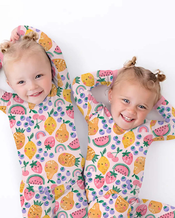 Conjunto de pijama de dos piezas de bambú de manga larga