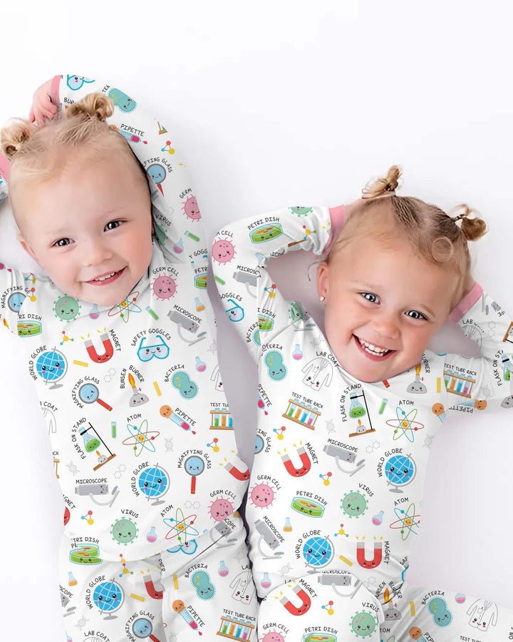 Zweiteiliges Langarm-Pyjama-Set mit Sommerfrüchten