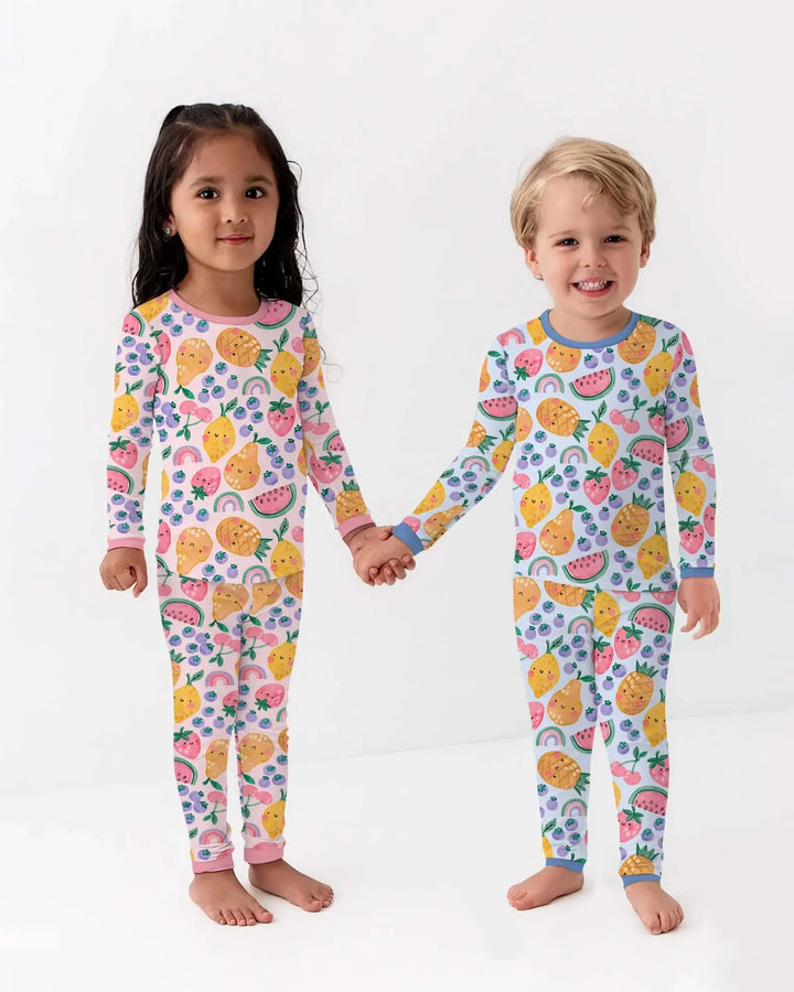 Conjunto de pijama de dos piezas de bambú de manga larga