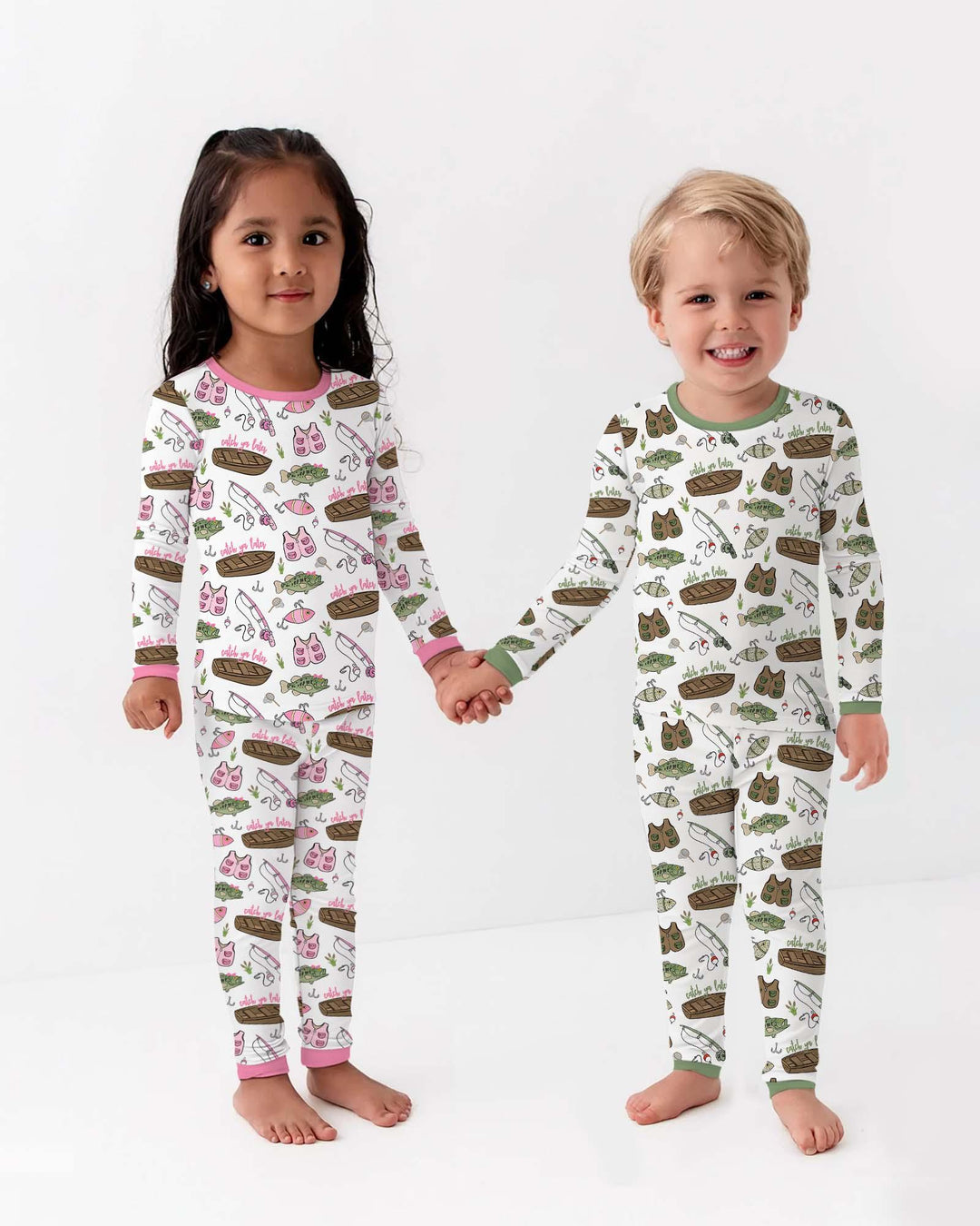 Catch Ya Later Bamboo Two Piece Long Sleeve Pajama Set