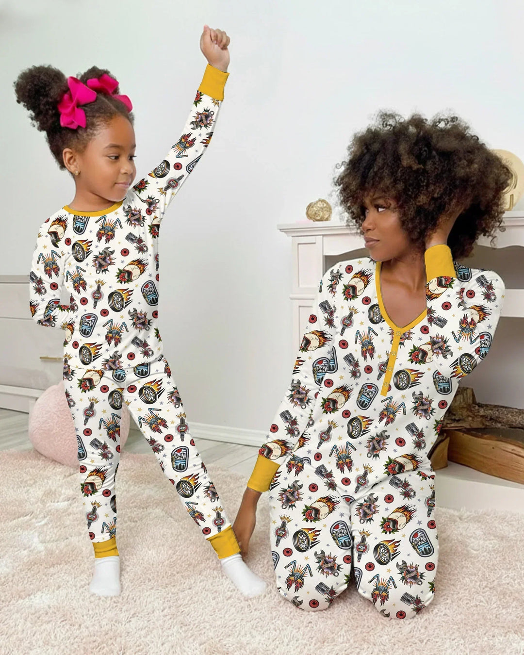 Born to Ride Together Family Matching Bamboo Women Pajama Set