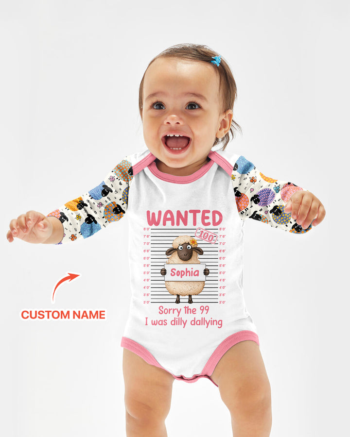 The Lost Sheep Custom Name Bamboo Bodysuit