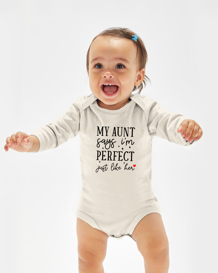 My Aunt Says I'm Perfect Just Like Her Baby Bamboo Bodysuit