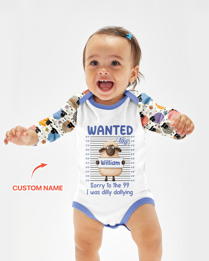 The Lost Sheep Custom Name Bamboo Bodysuit