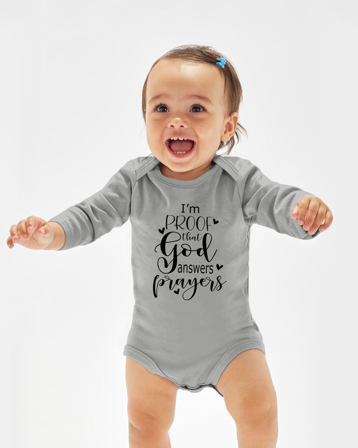 I'm Proof That God Answers Prayers Christian IVF Miracle Baby Bamboo Bodysuit