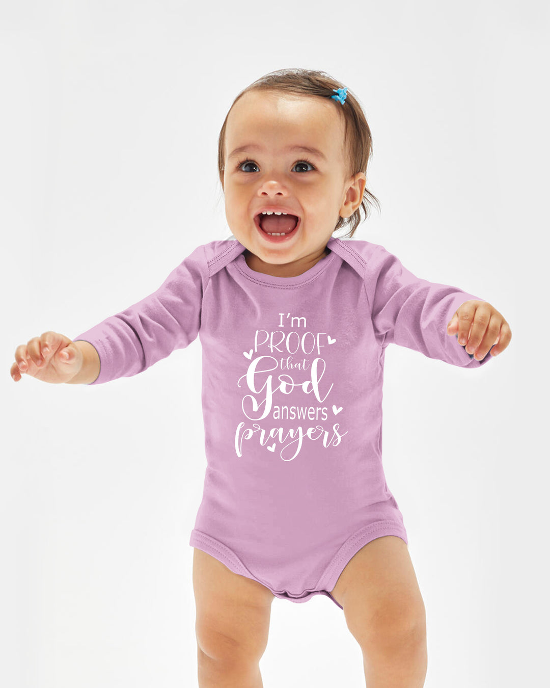 I'm Proof That God Answers Prayers Christian IVF Miracle Baby Bamboo Bodysuit