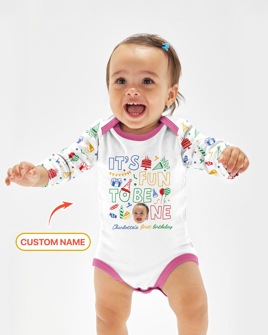 Custom Photo It's Fun To Be One Bamboo Bodysuit