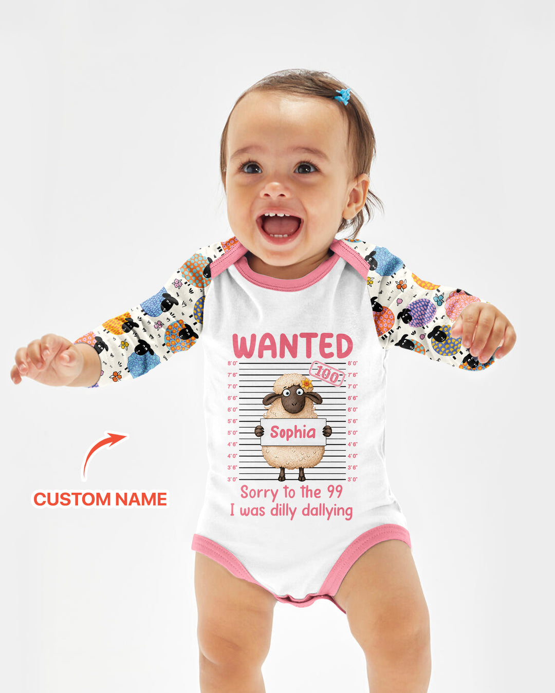 The Lost Sheep Custom Name Bamboo Bodysuit