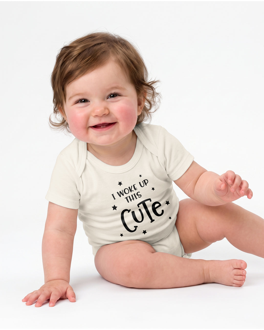 I Woke Up This Cute Funny Baby Bamboo Bodysuit Bamboo Bodysuit