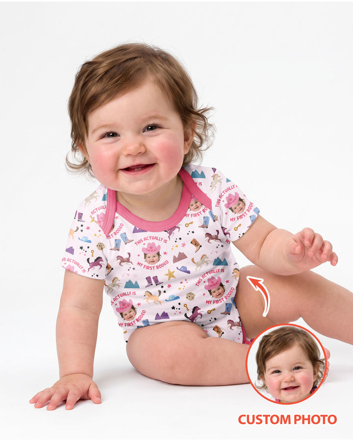 Custom Photo This Actually Is My First Rodeo Bamboo Bodysuit