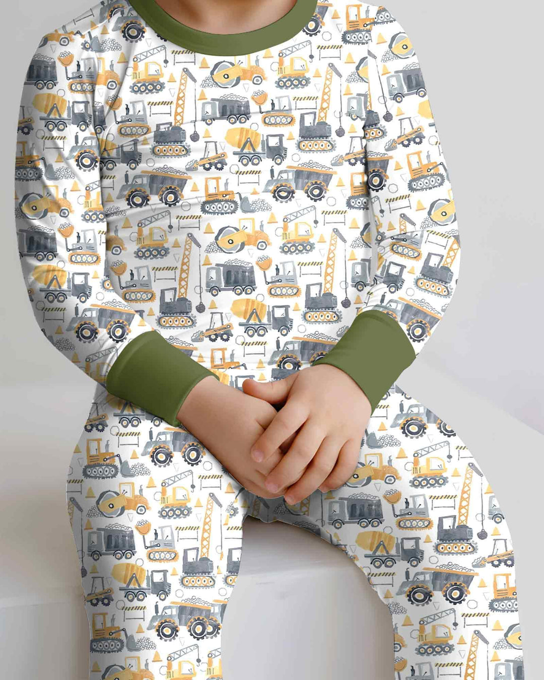 Construction Crew Bamboo Two Piece Long Sleeve Pajama Set