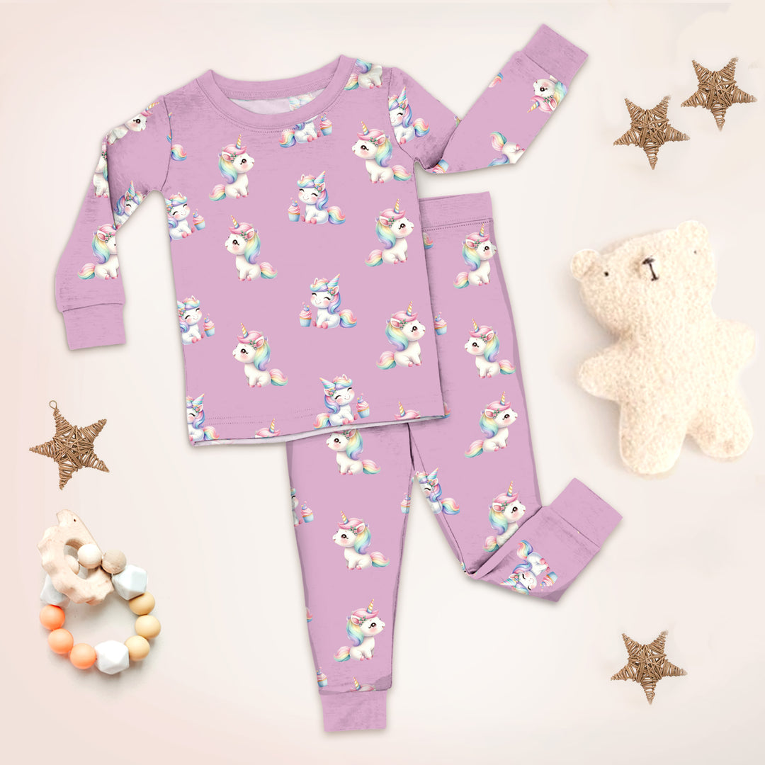 Unicorn Bamboo Baby 2-Piece Pajamas – Soft and Magical