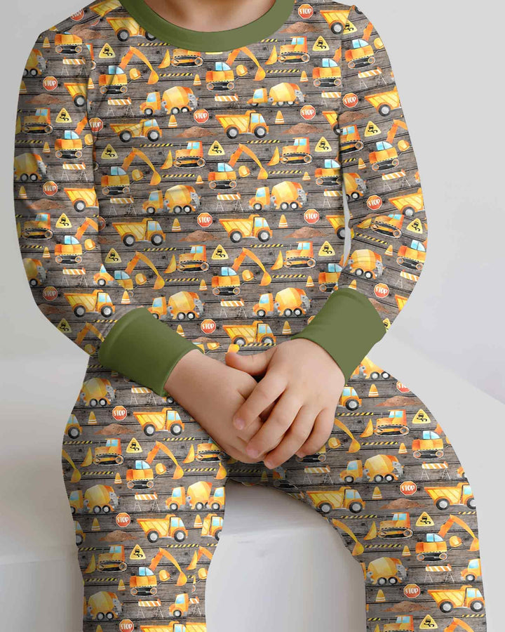 Conjunto de pijama de dos piezas de bambú con mangas largas, plantilla PERSONALIZADA