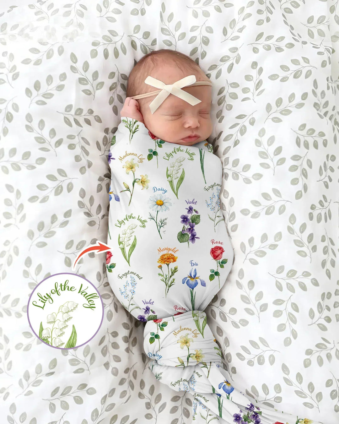 Marian Garden swaddle blanket