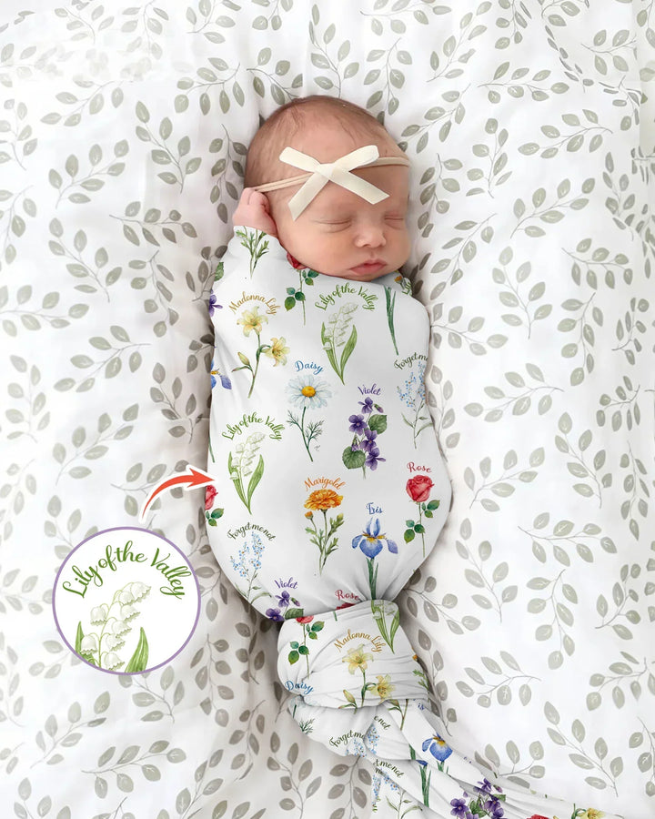 Marian Garden swaddle blanket