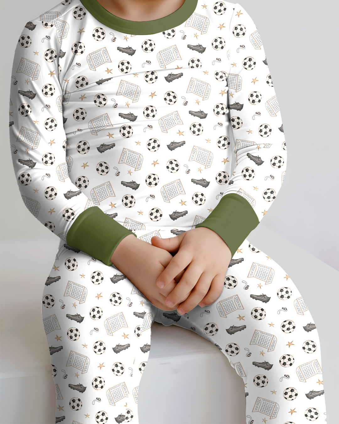 Little Soccer Star Bamboo Two Piece Long Sleeve Pajama Set
