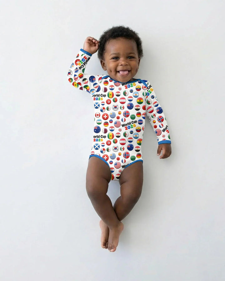Soccer Cup All Country Balls Bamboo Bodysuit