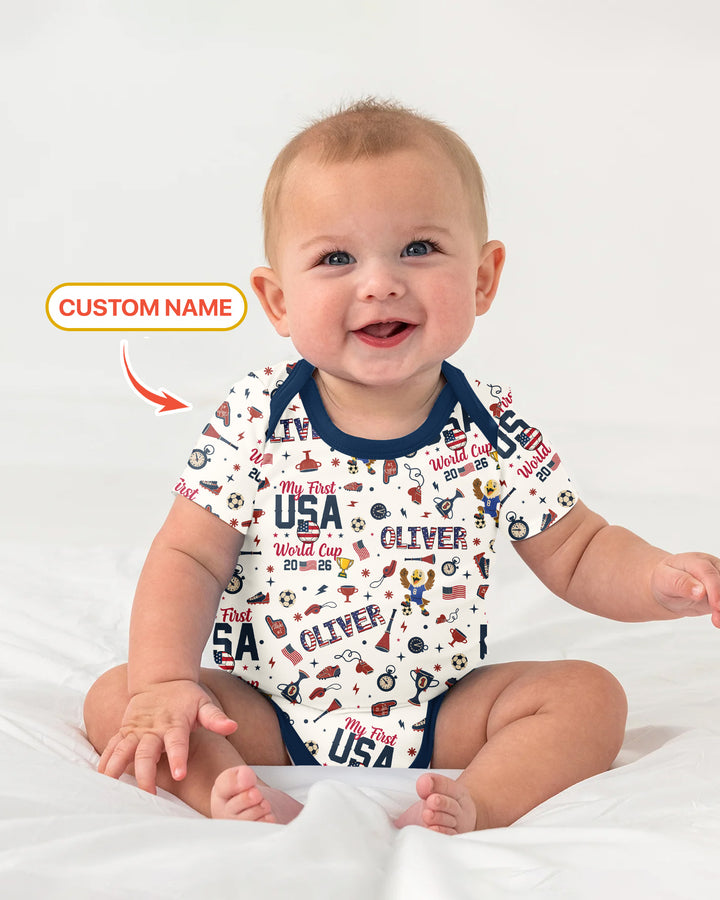 My First Soccer Cup 2026 Bamboo Bodysuit