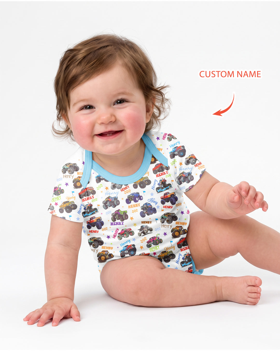 Gerippte Babykleidung mit individuellem Foto - Weich &amp; Skizzenhaft