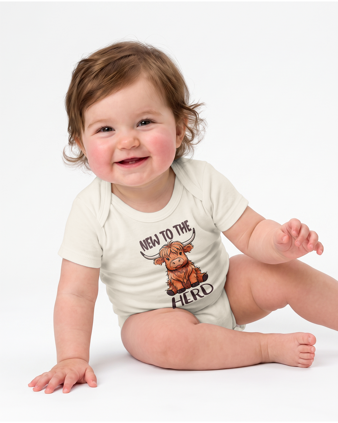 New to the Herd Highland Cow Baby Bamboo Bodysuit