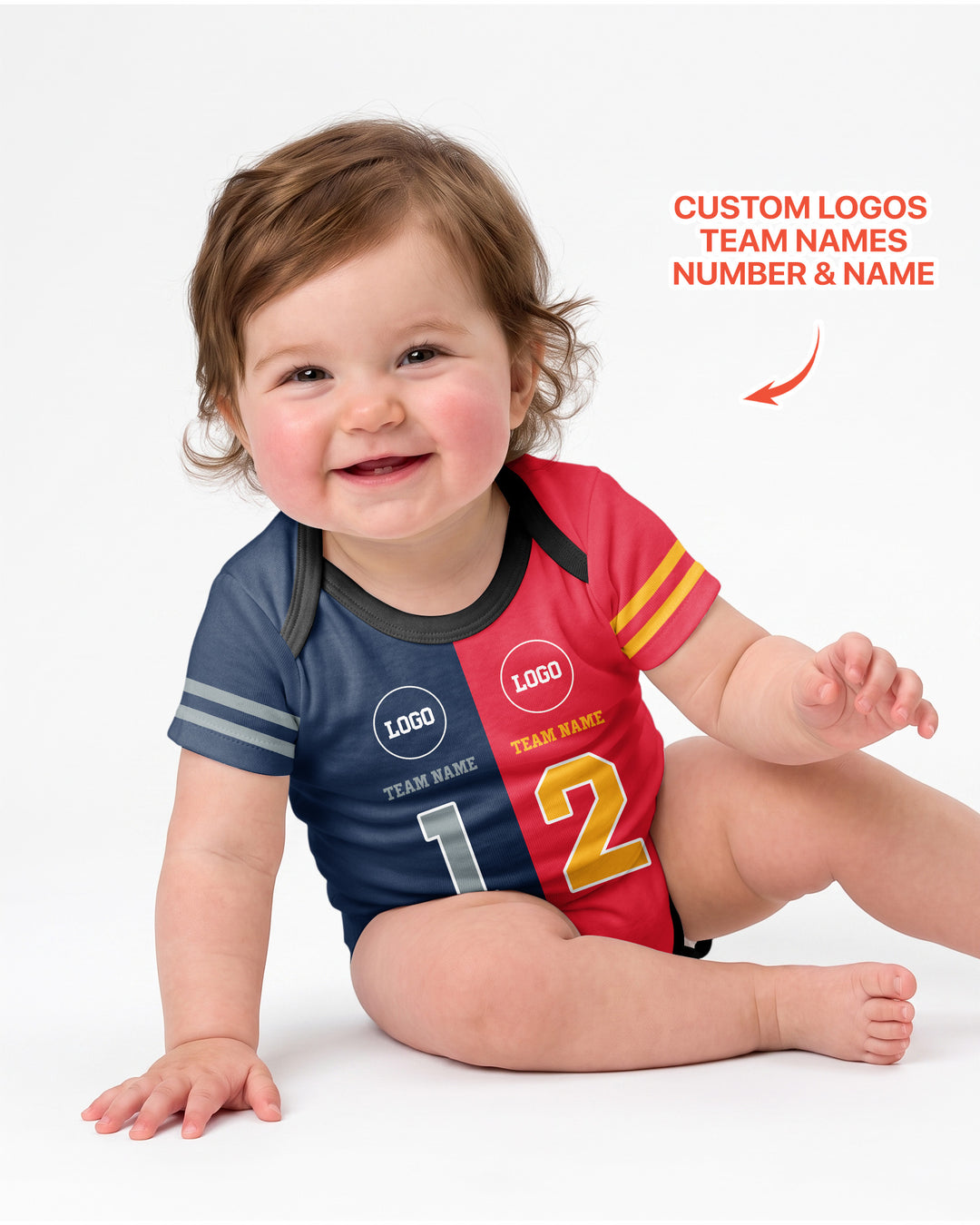 Football Rivalry Family Personalized Bamboo Bodysuit