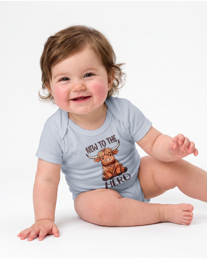 New to the Herd Highland Cow Baby Bamboo Bodysuit