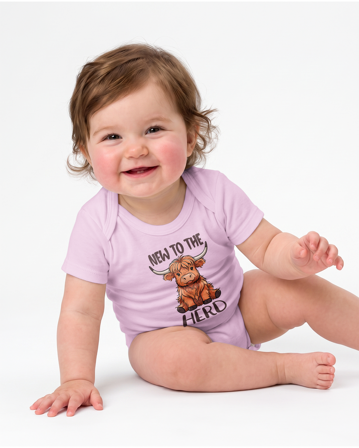 New to the Herd Highland Cow Baby Bamboo Bodysuit