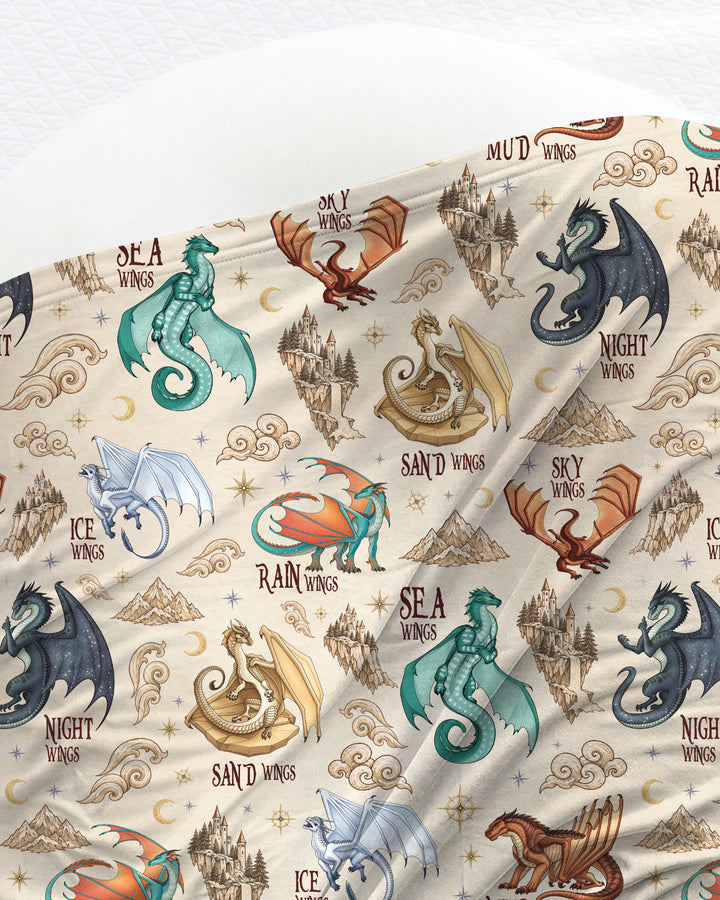 Elemental Dragons Bamboo Swaddle Blanket
