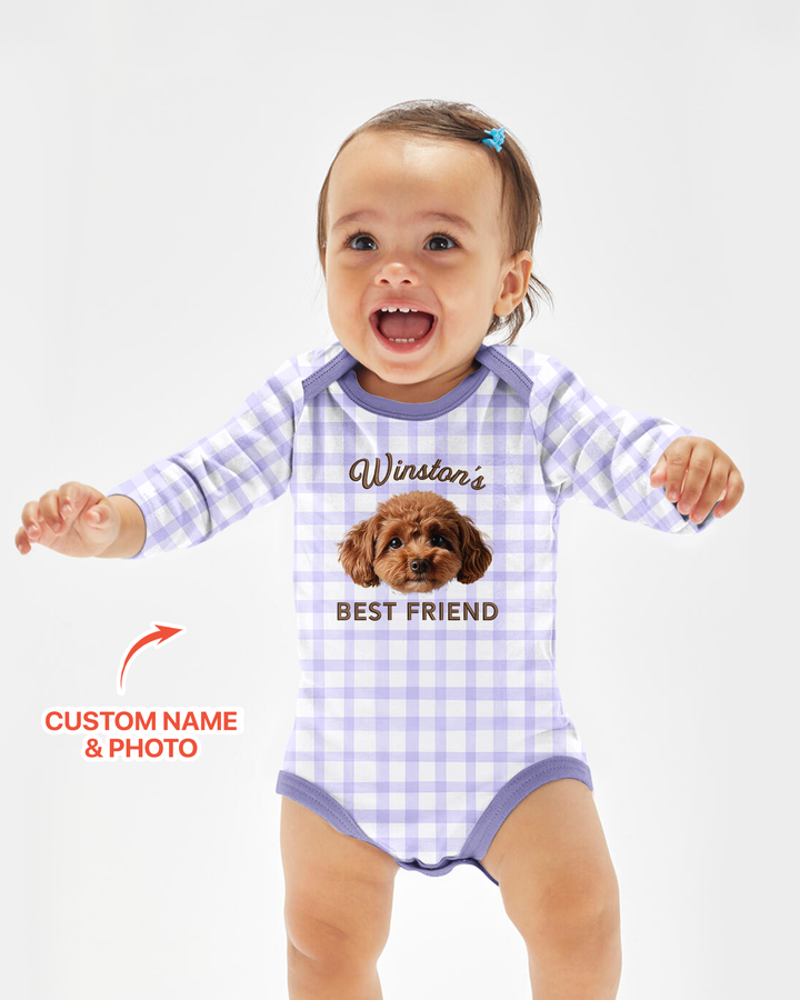 Embroidered Dog Portrait Bamboo Bodysuit