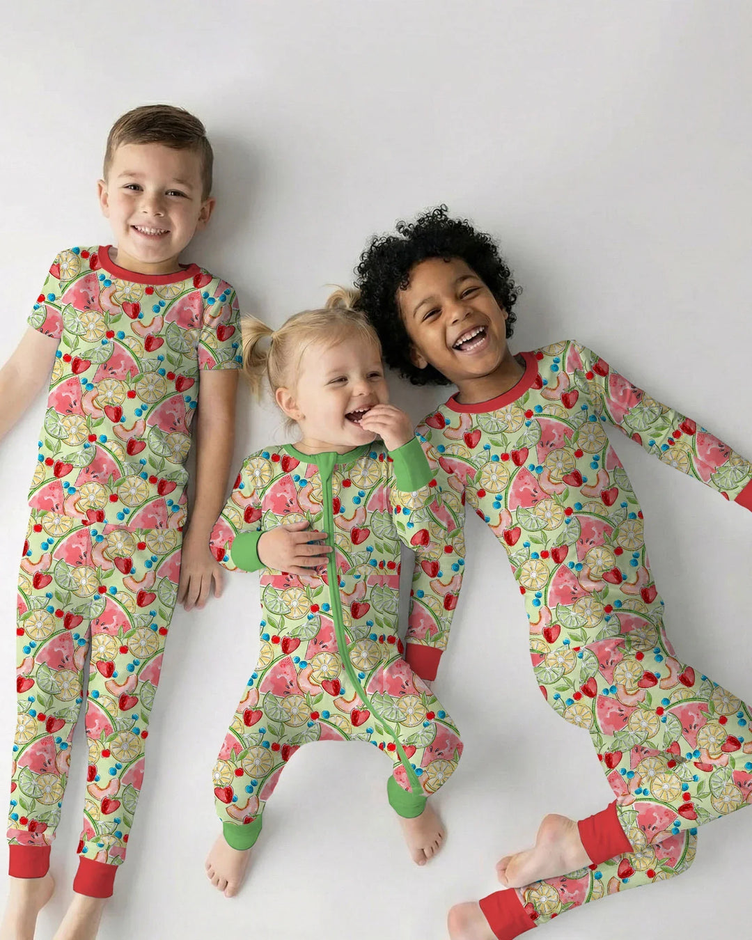 Sweet Summer Fruits Family Matching Bamboo Convertible Zippy